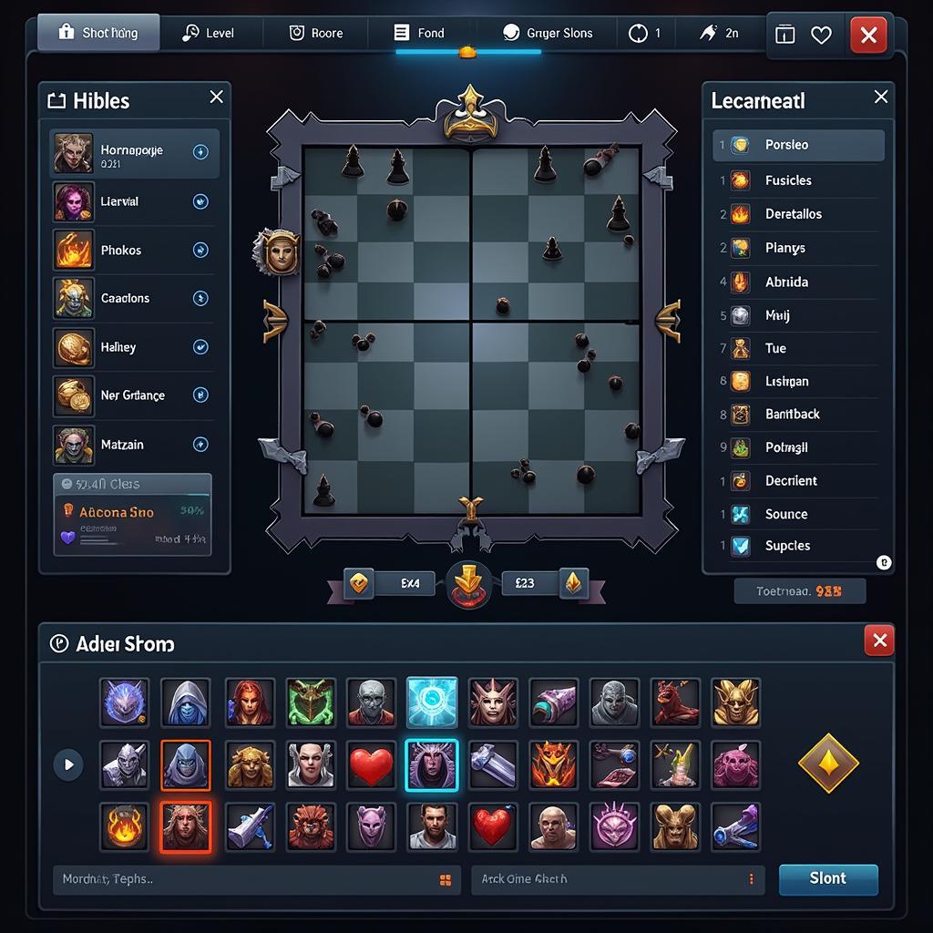 Giao diện Dota Chess trong game