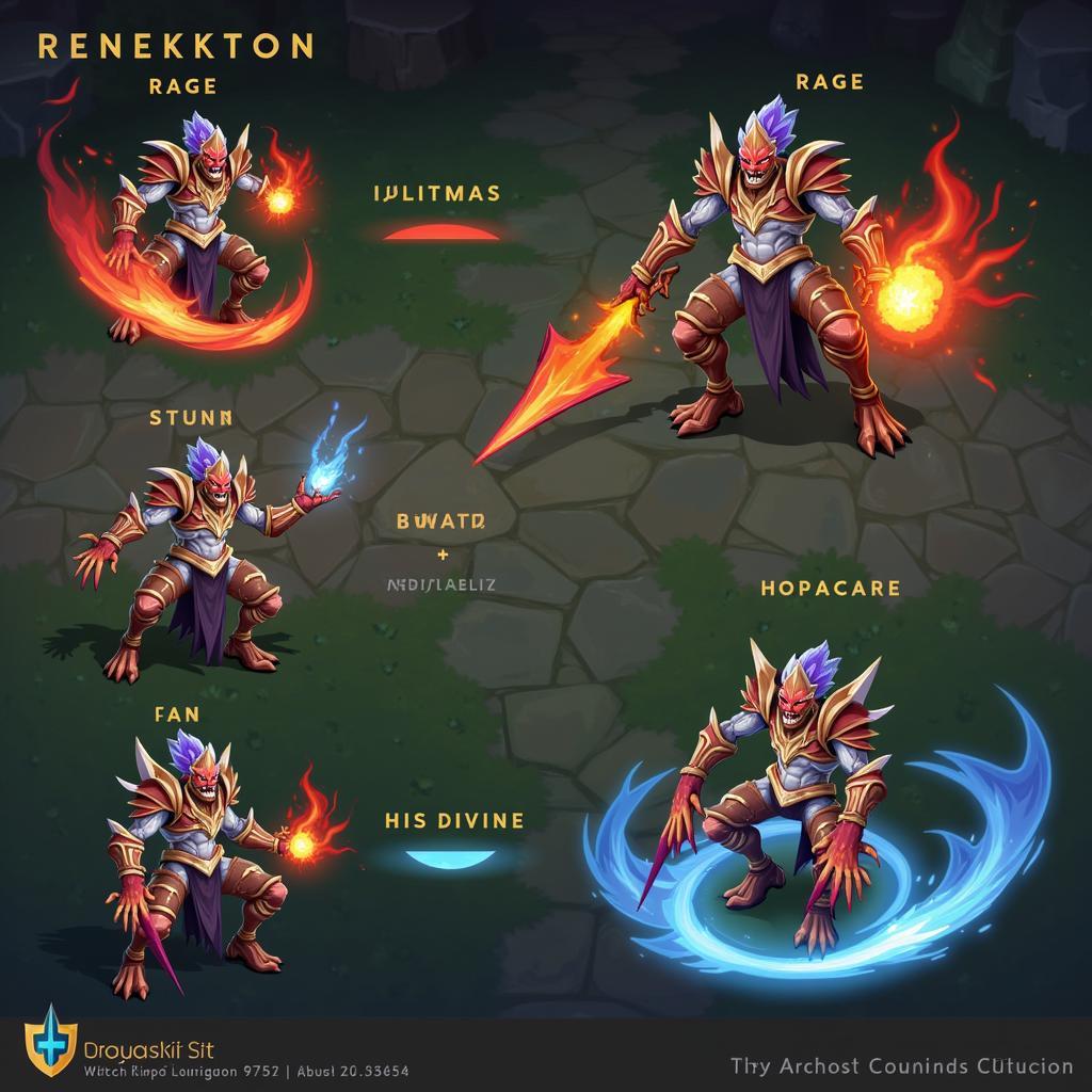 Hướng dẫn chơi Renekton: Chi tiết bộ kỹ năng