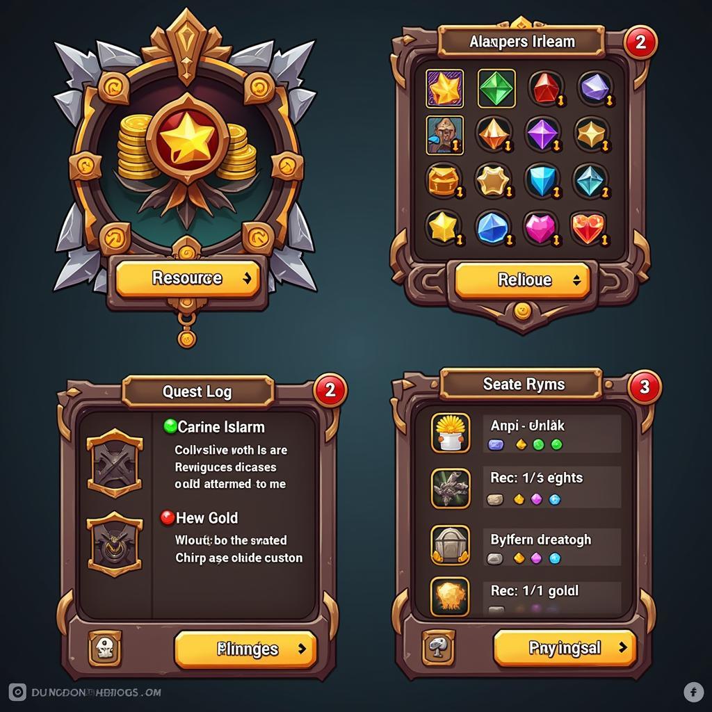 Giao diện Dungeon & Heroes