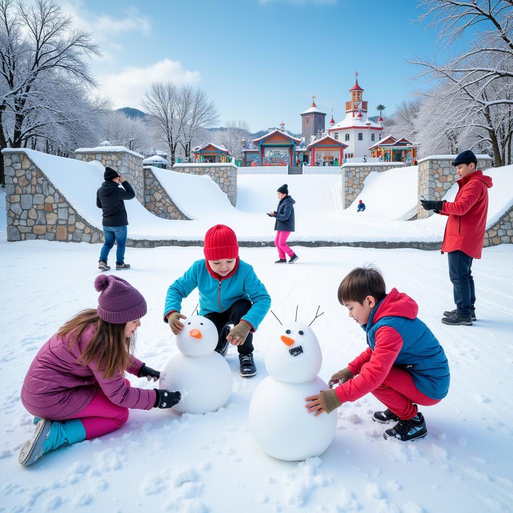 Trải nghiệm tuyết rơi tại Snow Town Sài Gòn