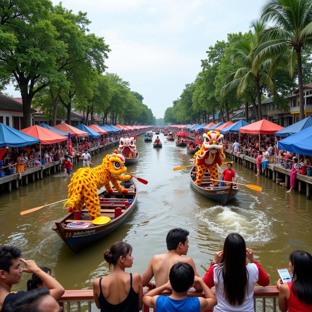 Lễ hội Nghinh Ông Bến Tre: Đua thuyền, múa lân và ẩm thực đặc sắc