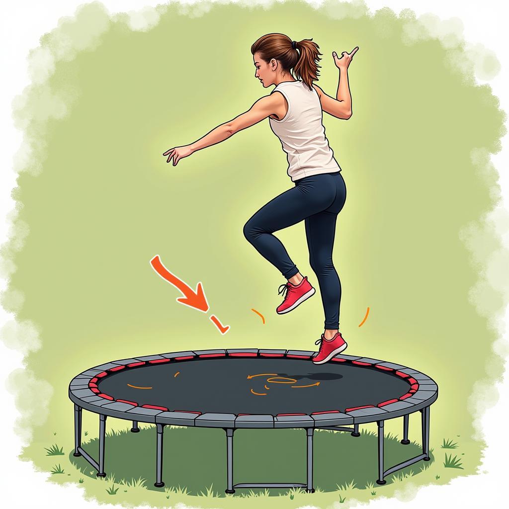 Lỗi thường gặp khi chơi trampoline