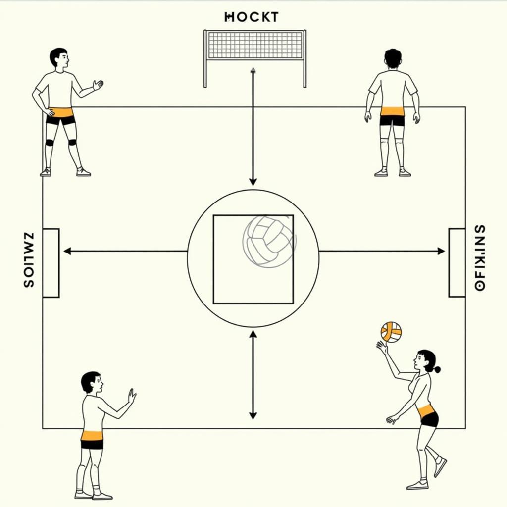 Luật chơi bóng chuyền hơi cơ bản