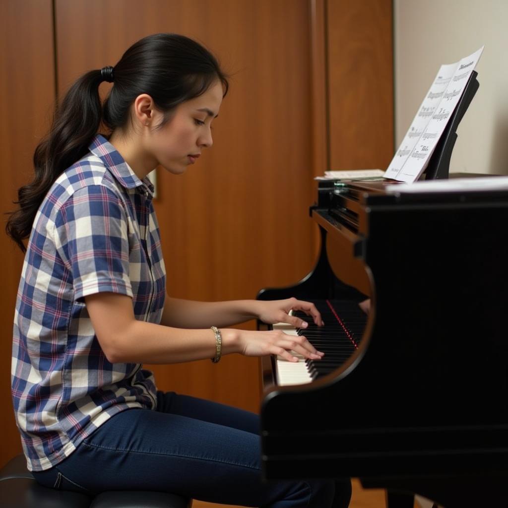 Luyện tập đàn piano đều đặn mỗi ngày