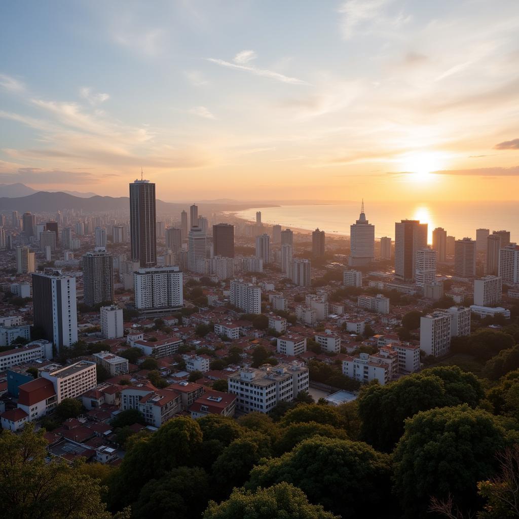 Thành phố Nha Trang về chiều