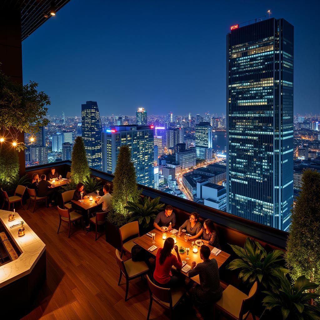 Quán bar rooftop tại Bangkok