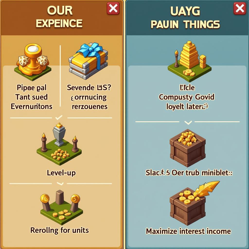 Quản lý tài nguyên vàng và kinh nghiệm trong Auto Chess Mobile