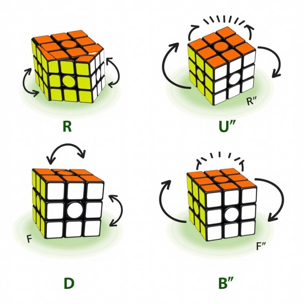 Quy luật xoay các mặt Rubik