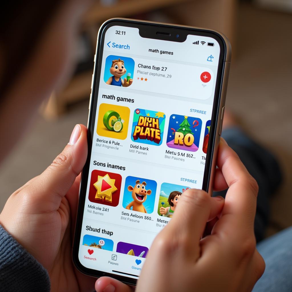 Tìm kiếm trò chơi toán trên App Store