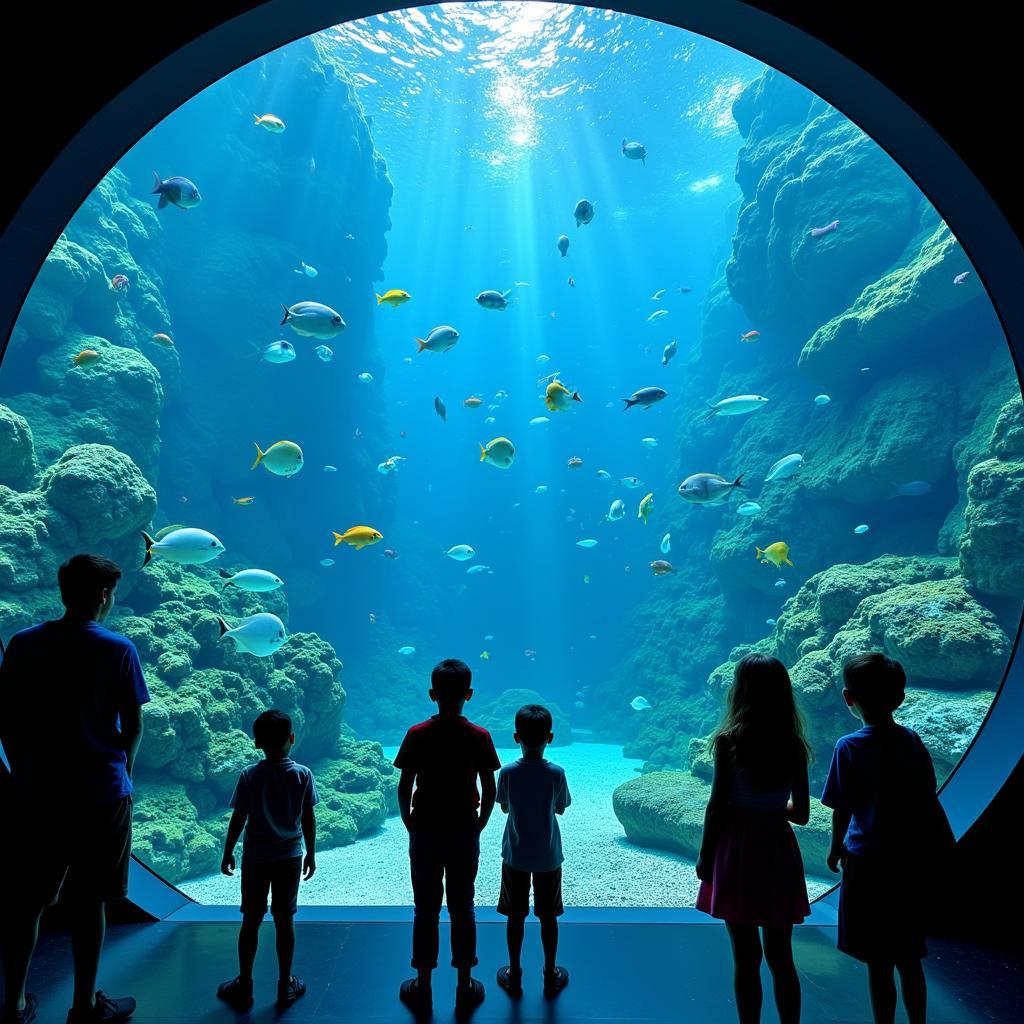 Thủy cung Vinpearl Aquarium Nha Trang rực rỡ sắc màu với hàng ngàn loài sinh vật biển.