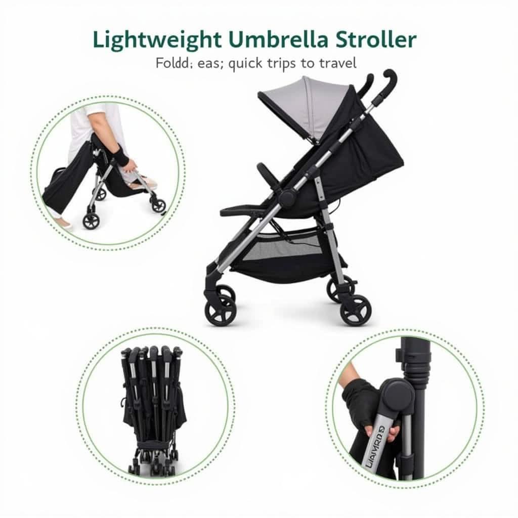 Xe đẩy gọn nhẹ Umbrella Stroller