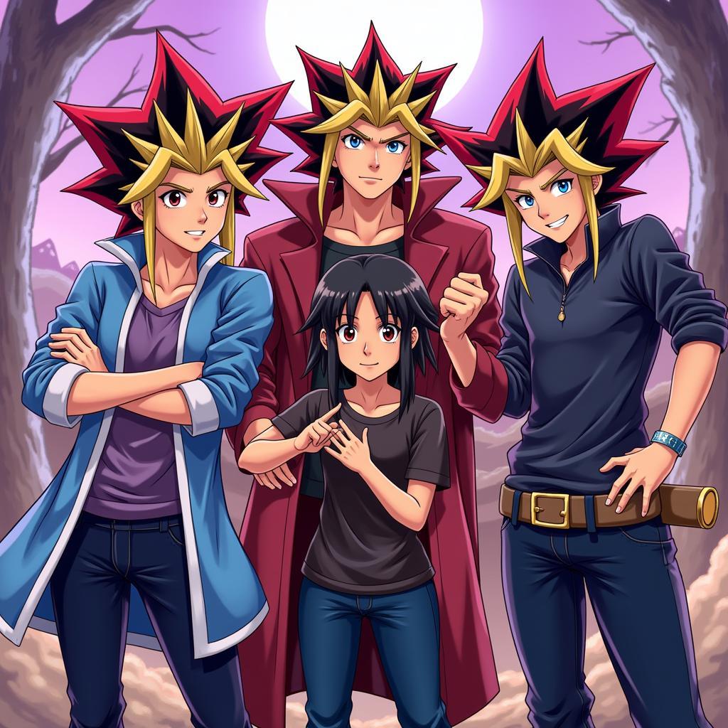 Yugi và bạn bè trong Yugioh phần 1