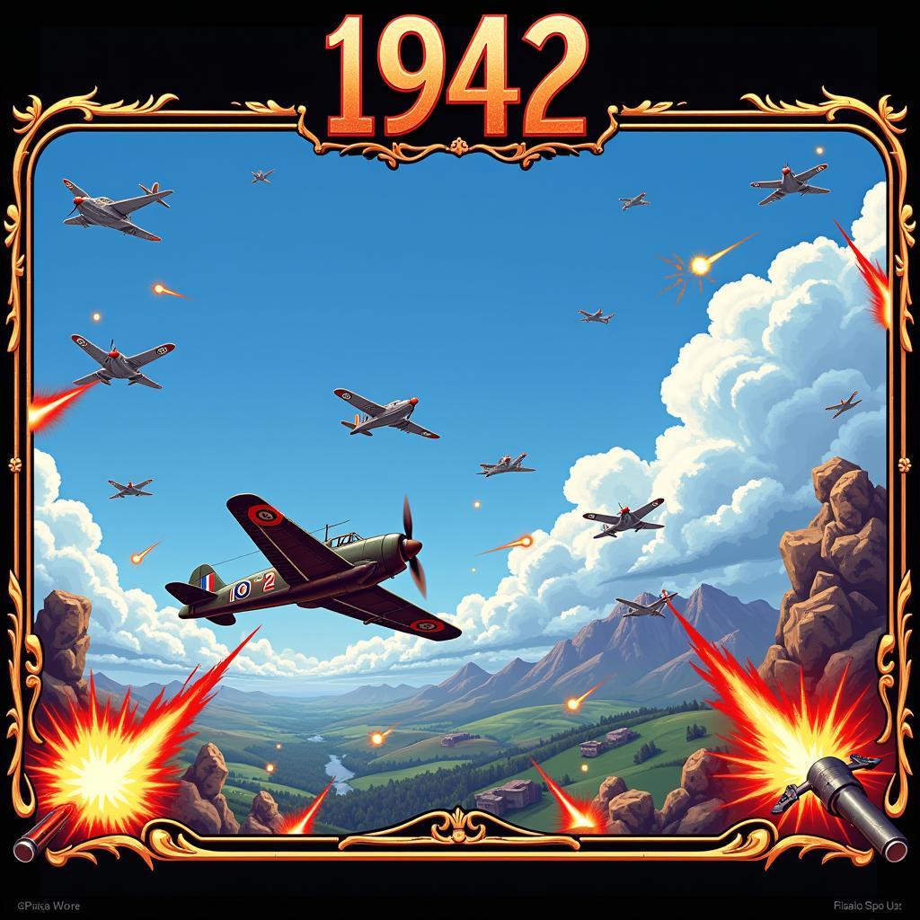 Game 1942 trên máy thùng arcade cổ điển