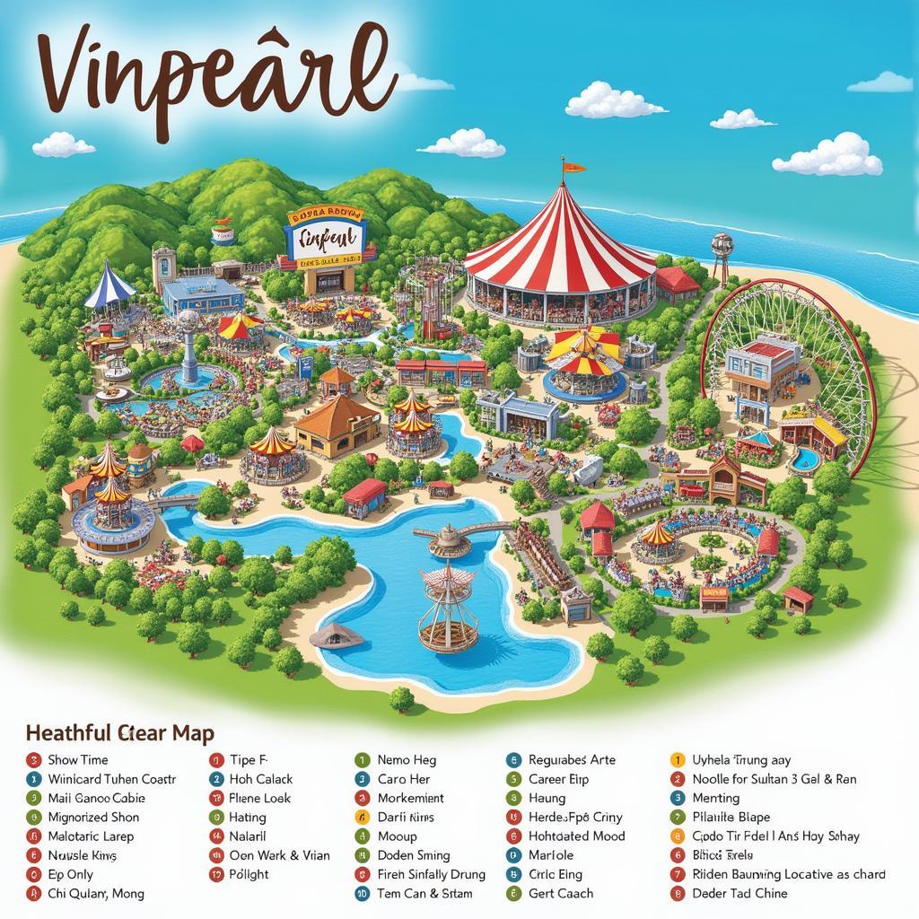 Bản đồ trò chơi Vinpearl Nha Trang - Khu vui chơi