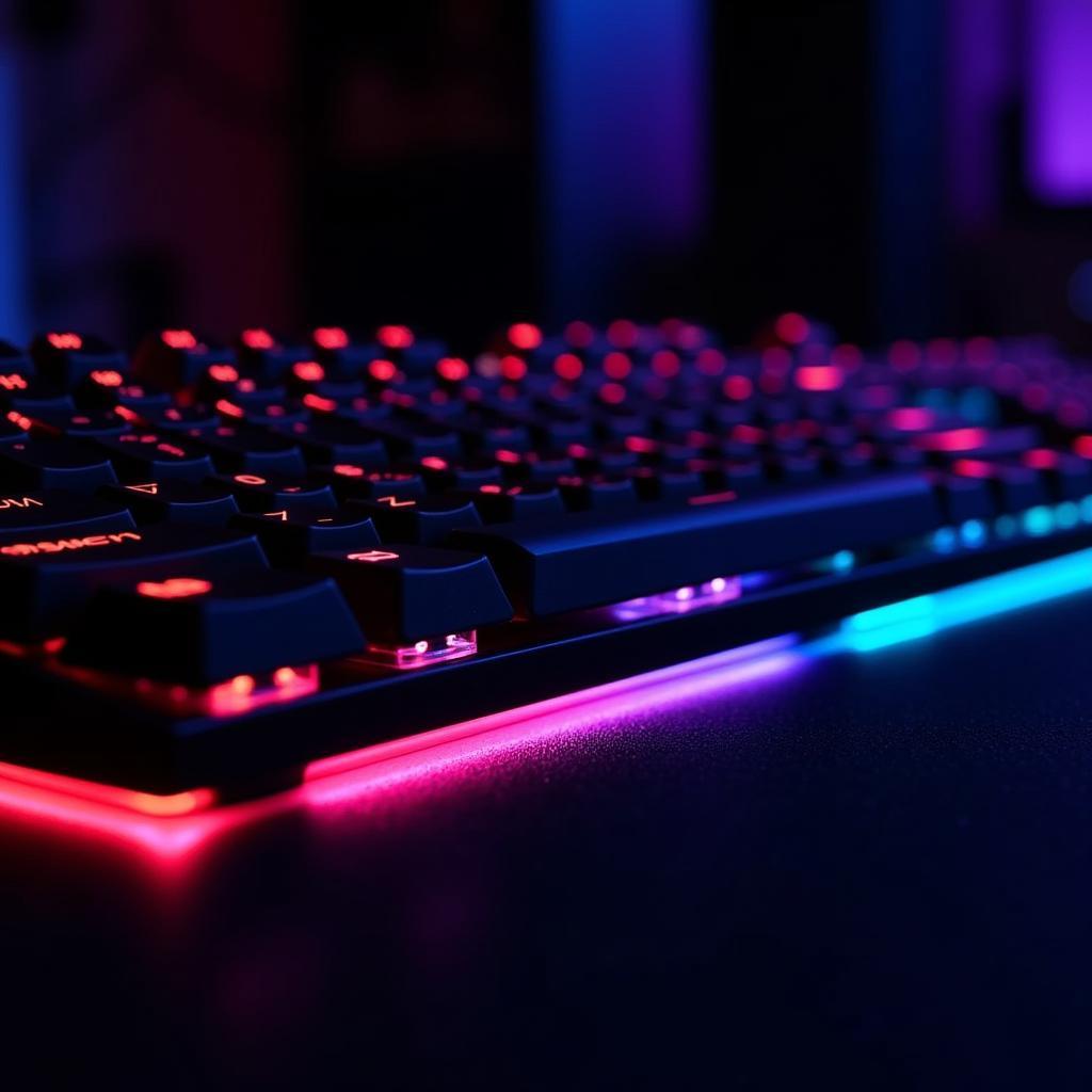 Bàn phím chơi game RGB với đèn nền tùy chỉnh