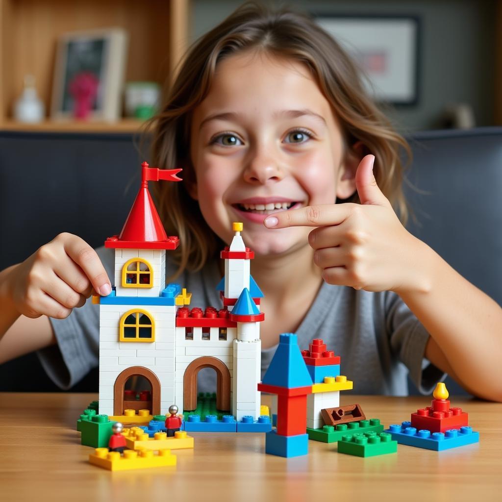 Bé giới thiệu đồ chơi Lego