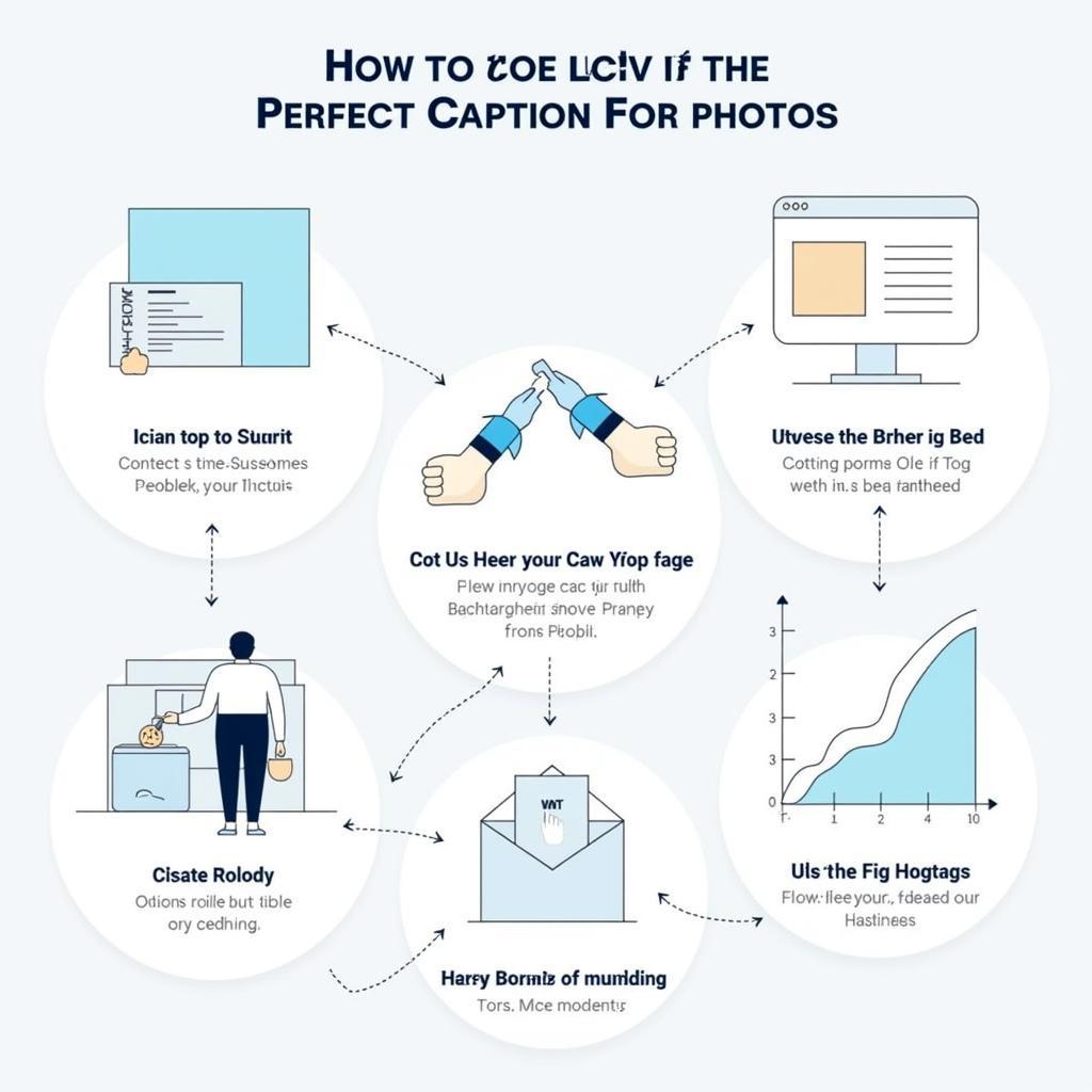 Bí quyết chọn cap ảnh đi chơi: Hình ảnh infographic với các bước hướng dẫn chọn cap ảnh phù hợp, bao gồm xác định ngữ cảnh, lựa chọn phong cách và sử dụng hashtag.