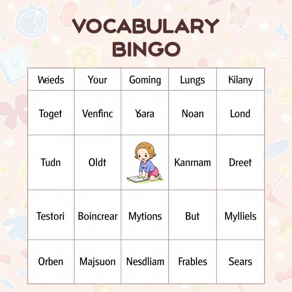 Thẻ Bingo Từ Vựng