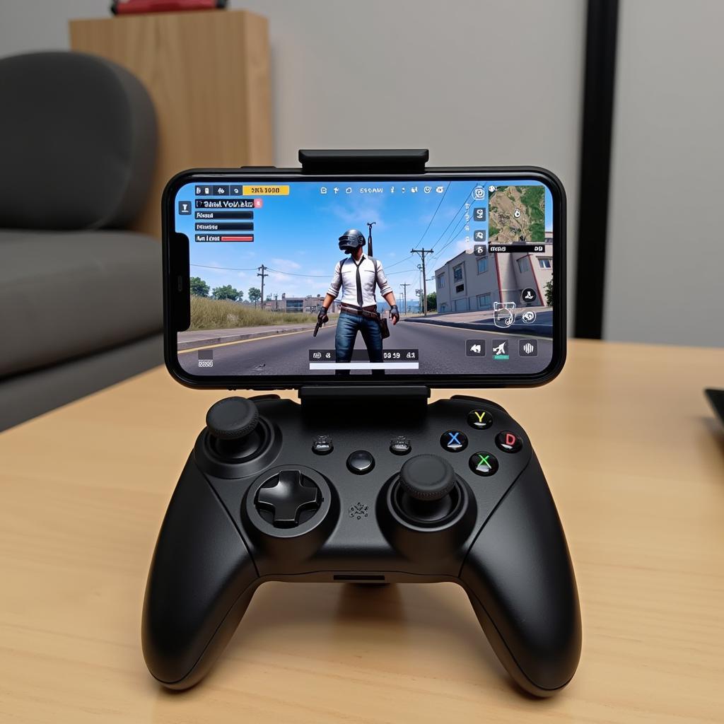 Bộ chơi game PUBG Mobile iPhone X với tay cầm