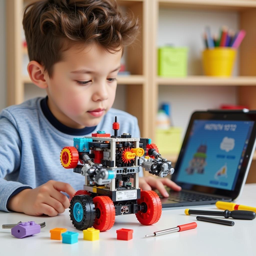 Bộ đồ chơi lắp ráp lego robot phát triển tư duy