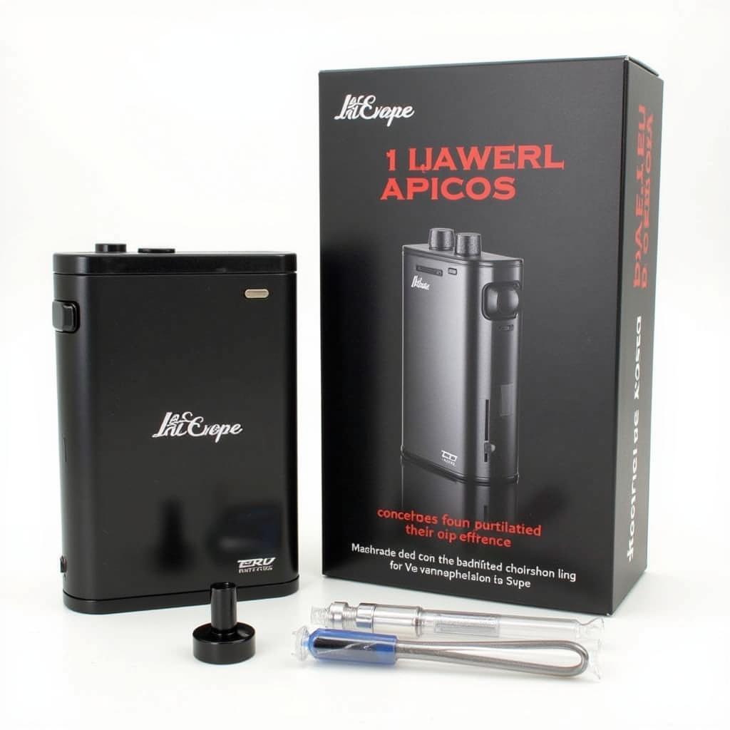 Hình ảnh bộ box vape chơi vị cao cấp với thiết kế hiện đại và đầy đủ phụ kiện.