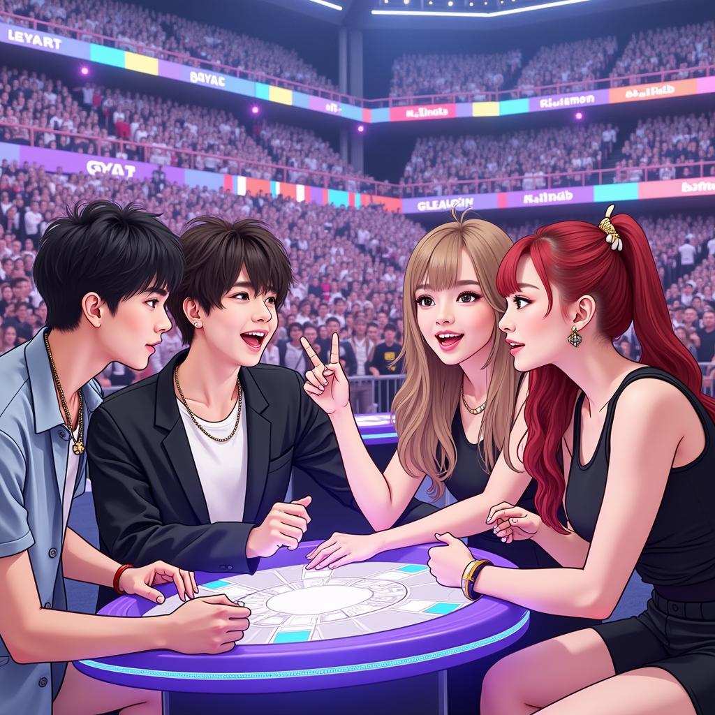 BTS và Blackpink tham gia chương trình gameshow, chơi trò chơi cùng nhau (ảnh minh họa)