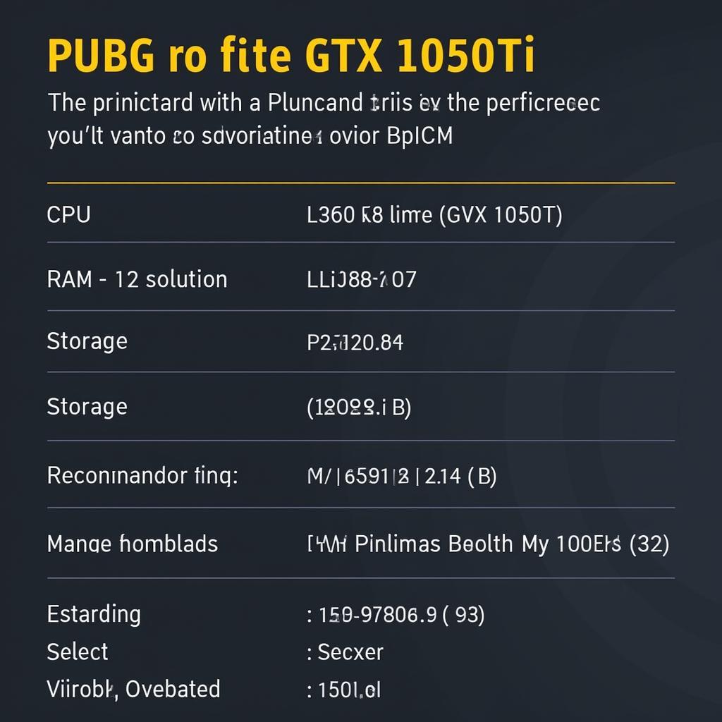 Cấu hình máy tính chơi PUBG với 1050Ti