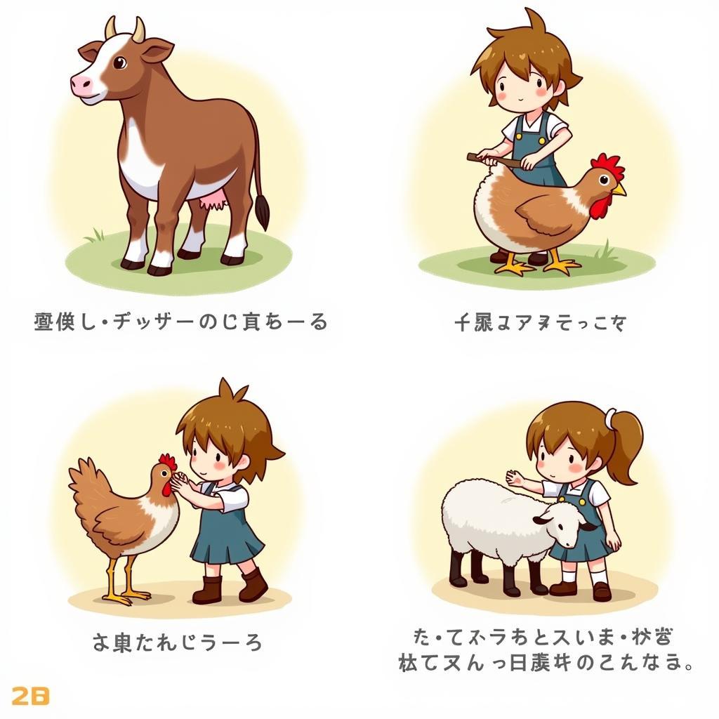 Chăm sóc vật nuôi trong Harvest Moon DS Cute