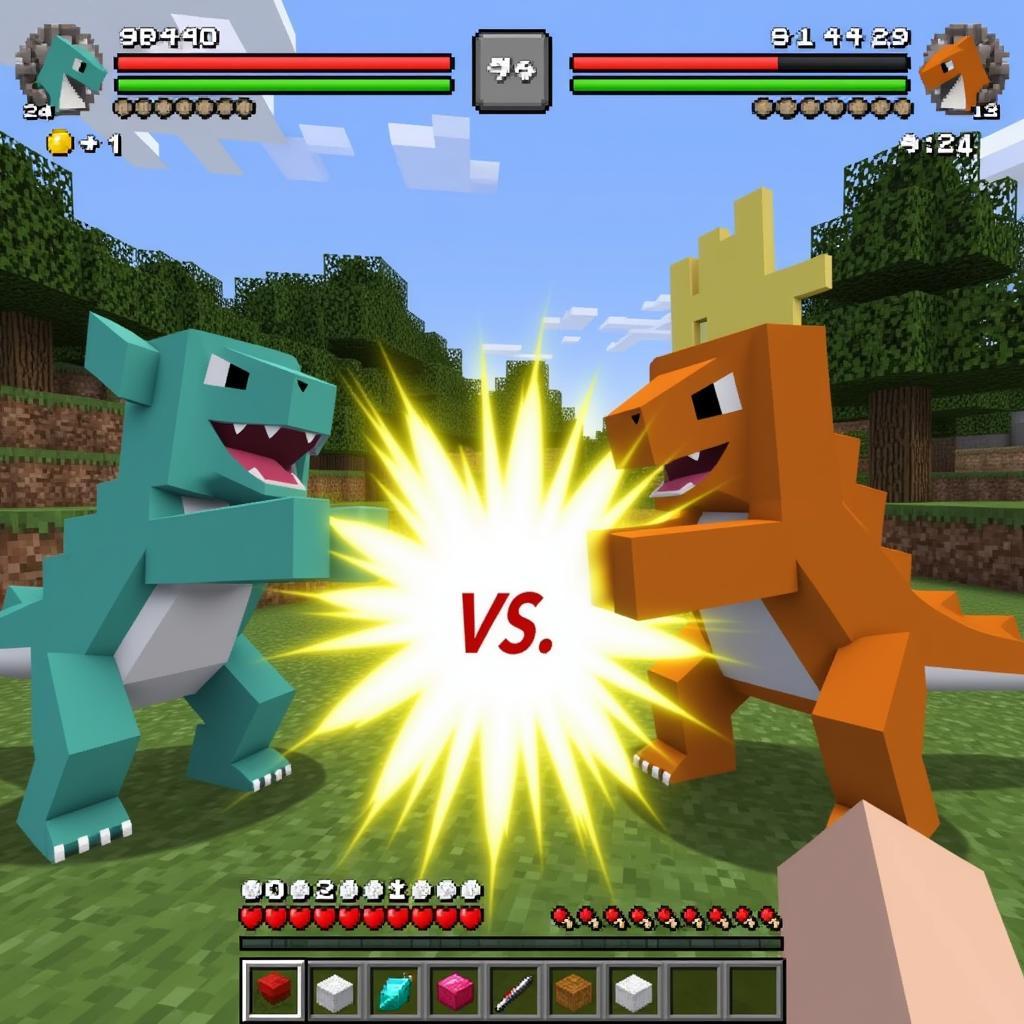 Chiến đấu Pokemon trong Minecraft Pixelmon