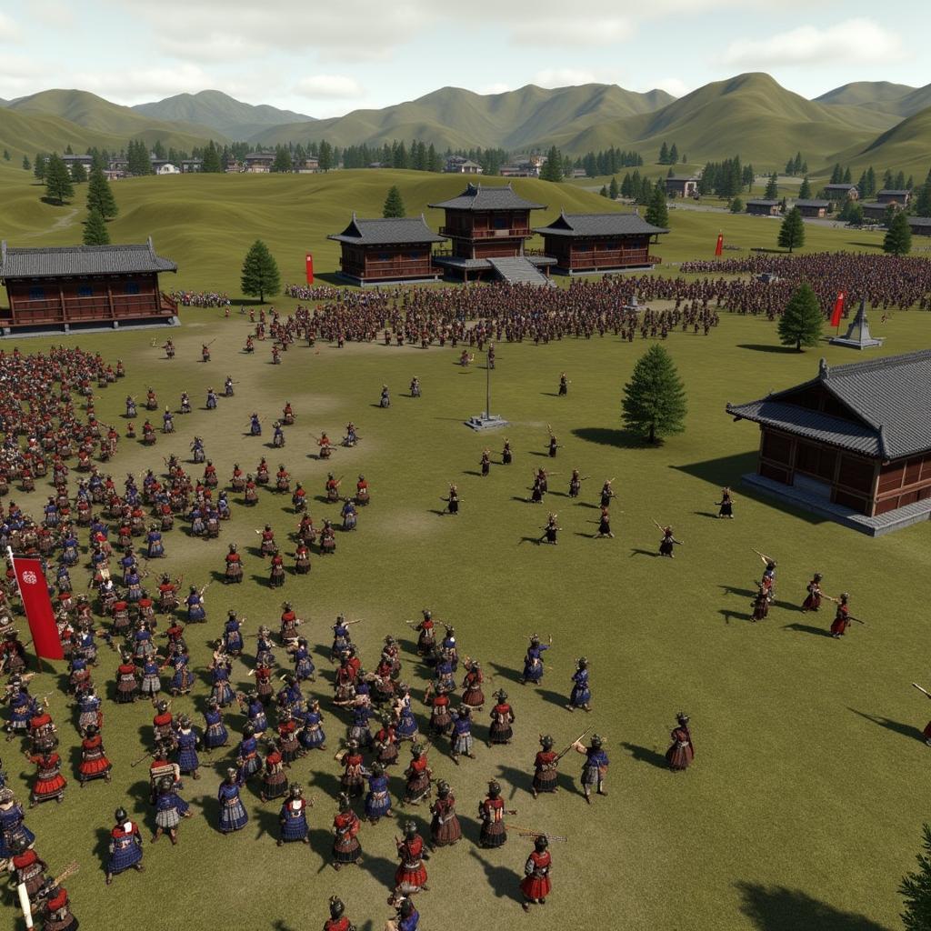 Cảnh chiến trường trong Shogun Total War 1