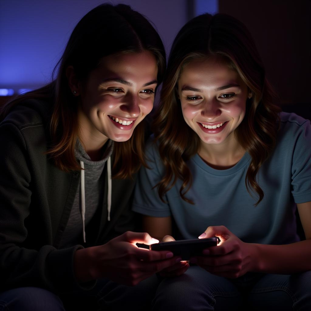 Playing mobile games together