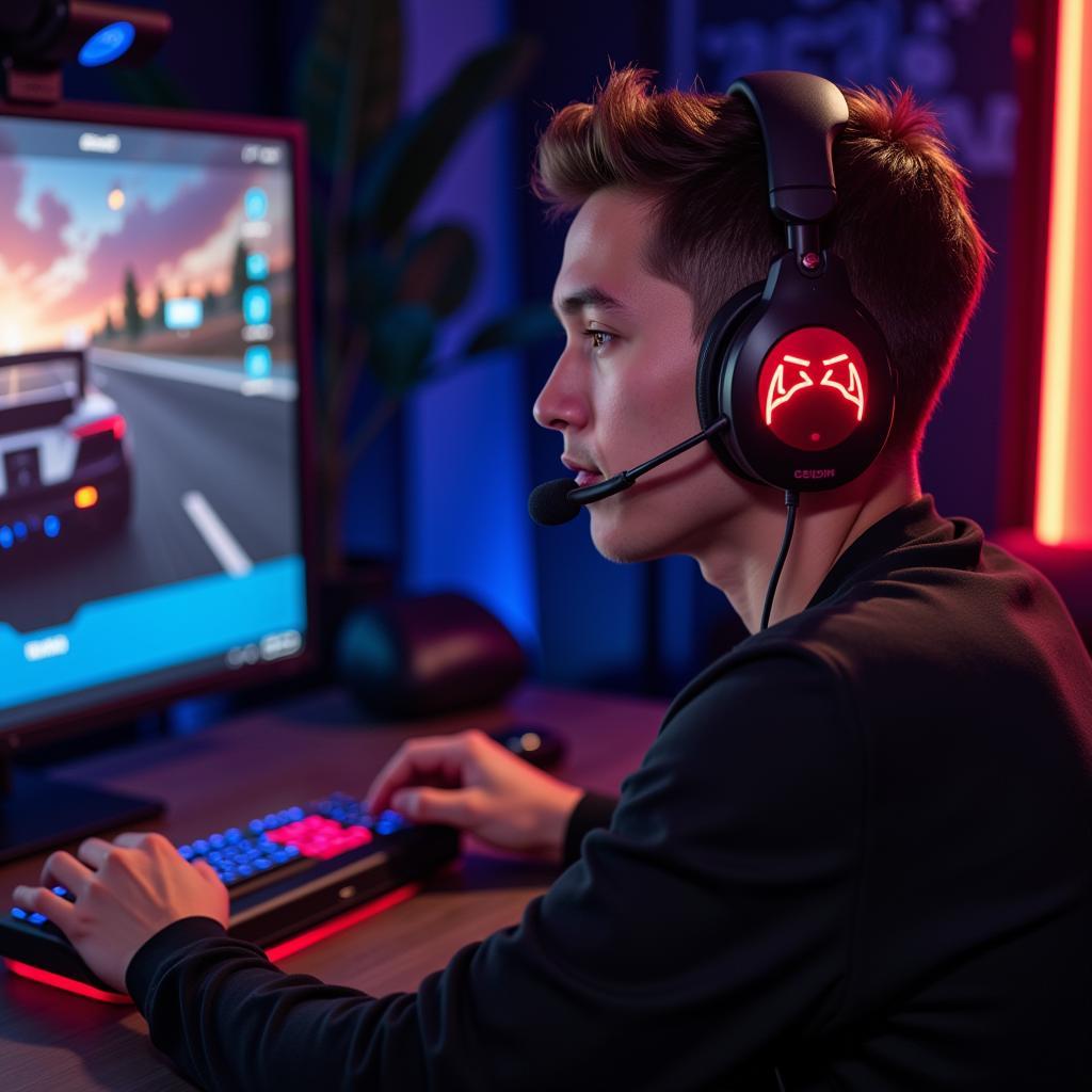 Cris Devil Gamer đang đọc bình luận của khán giả khi chơi game đua xe