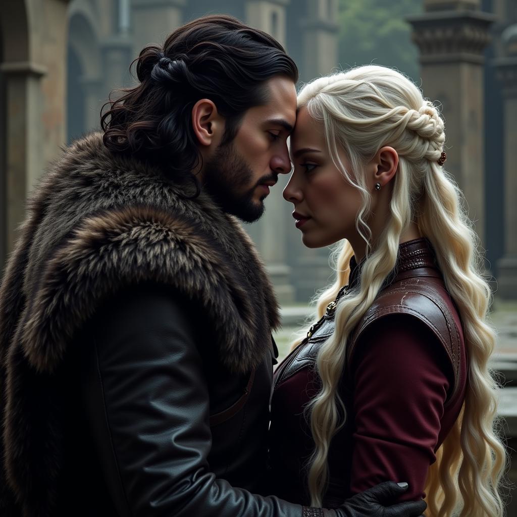 Jon Snow và Daenerys trong Trò Chơi Vương Quyền 8