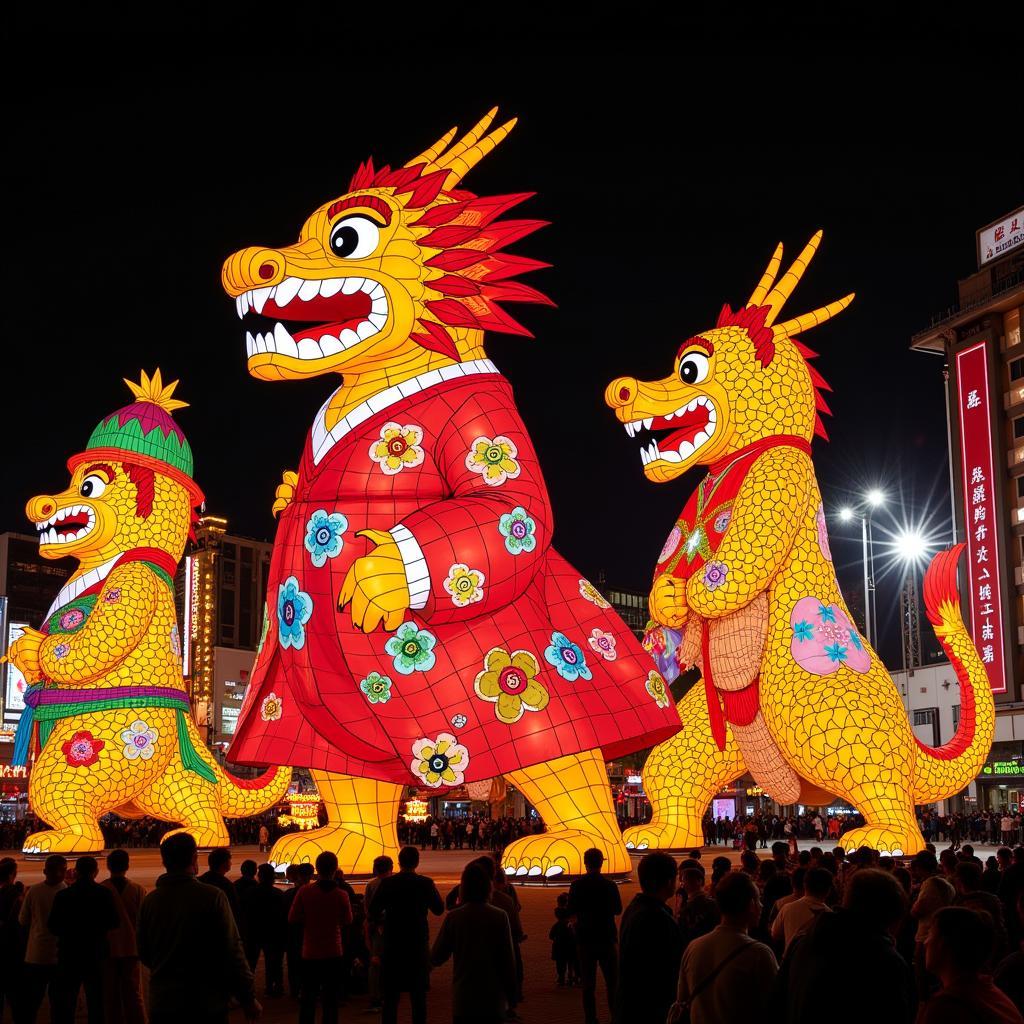 Lễ hội Nebuta Aomori, một trong những lễ hội lớn nhất Nhật Bản, với những chiếc đèn lồng khổng lồ rực rỡ sắc màu.