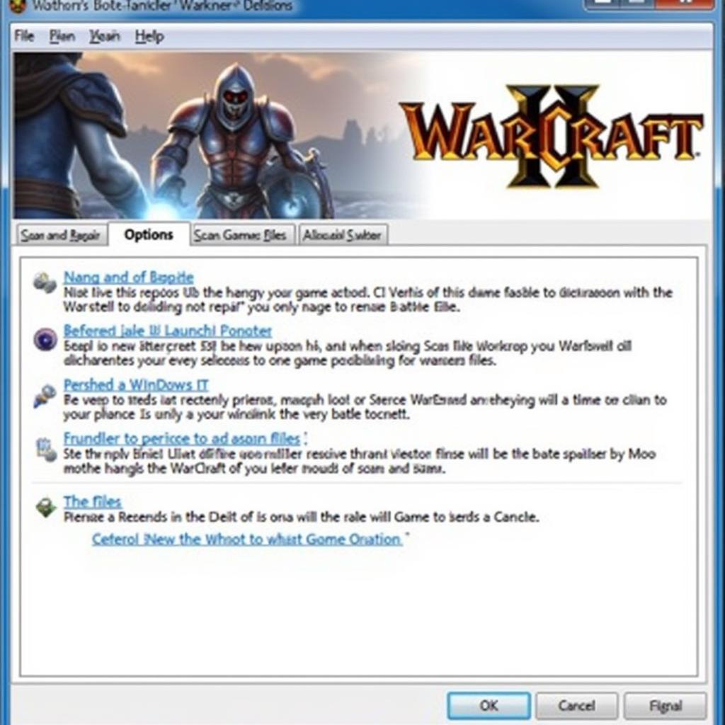 Kiểm tra và sửa file game Warcraft trên Win7