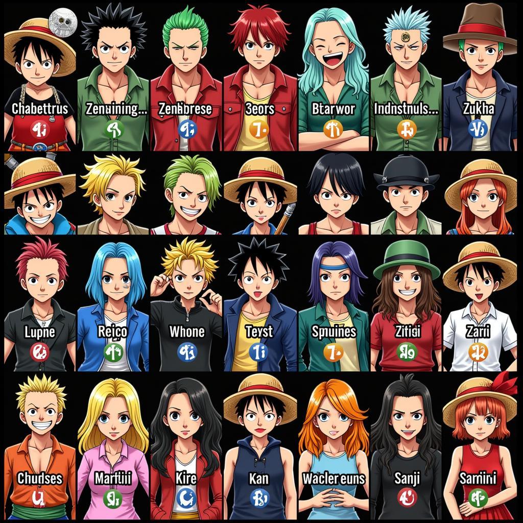 Lựa chọn nhân vật One Piece yêu thích