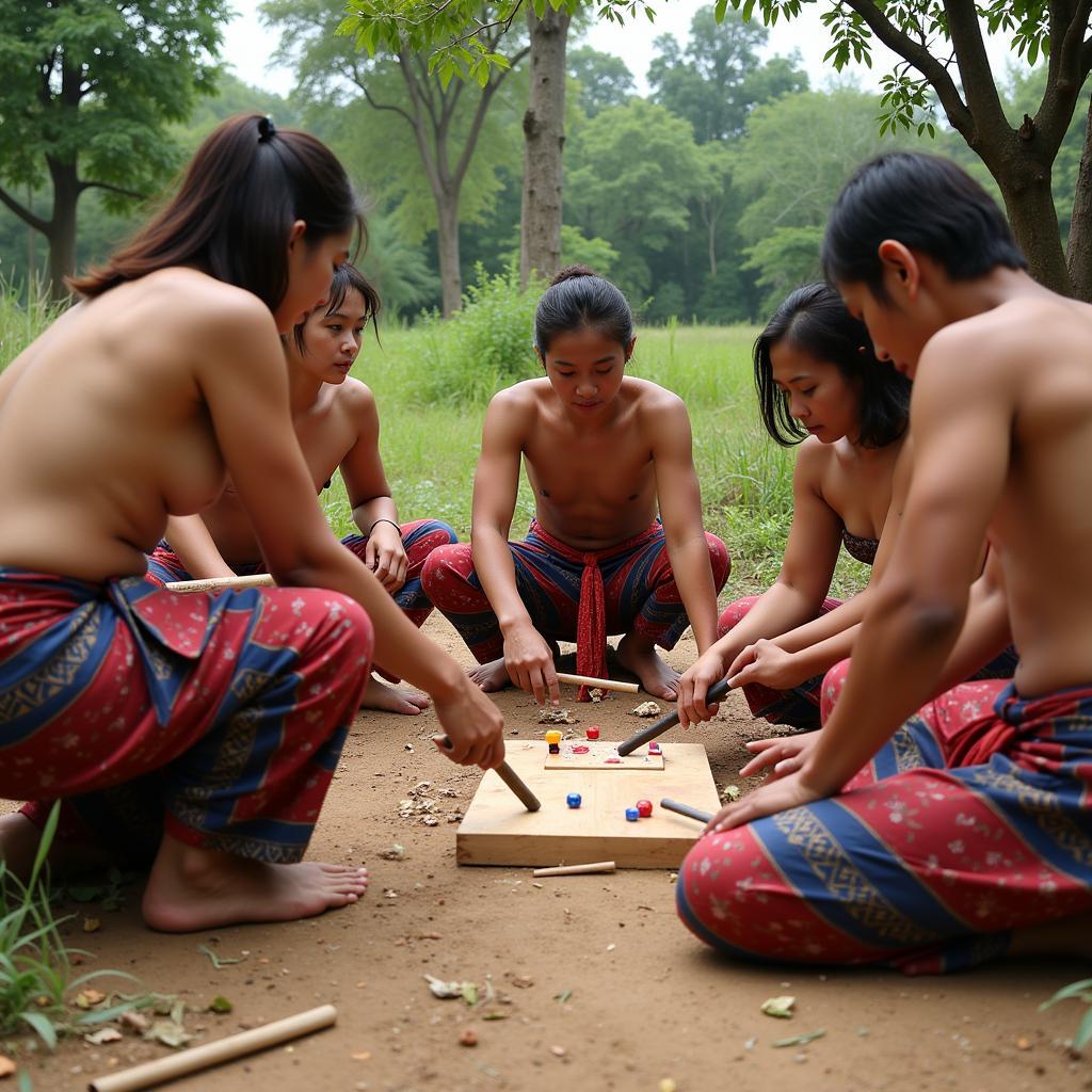 Luật chơi can tại Lào