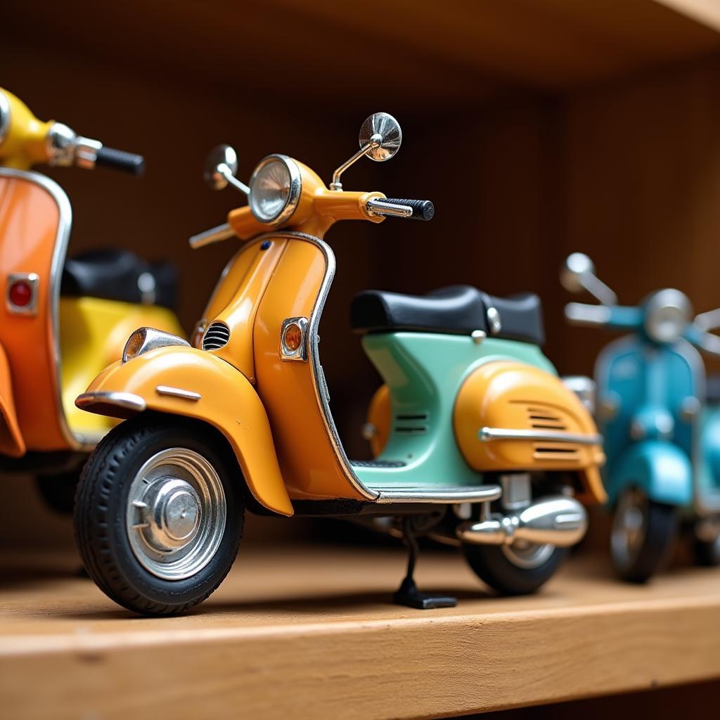 Mô hình đồ chơi Vespa mini trưng bày