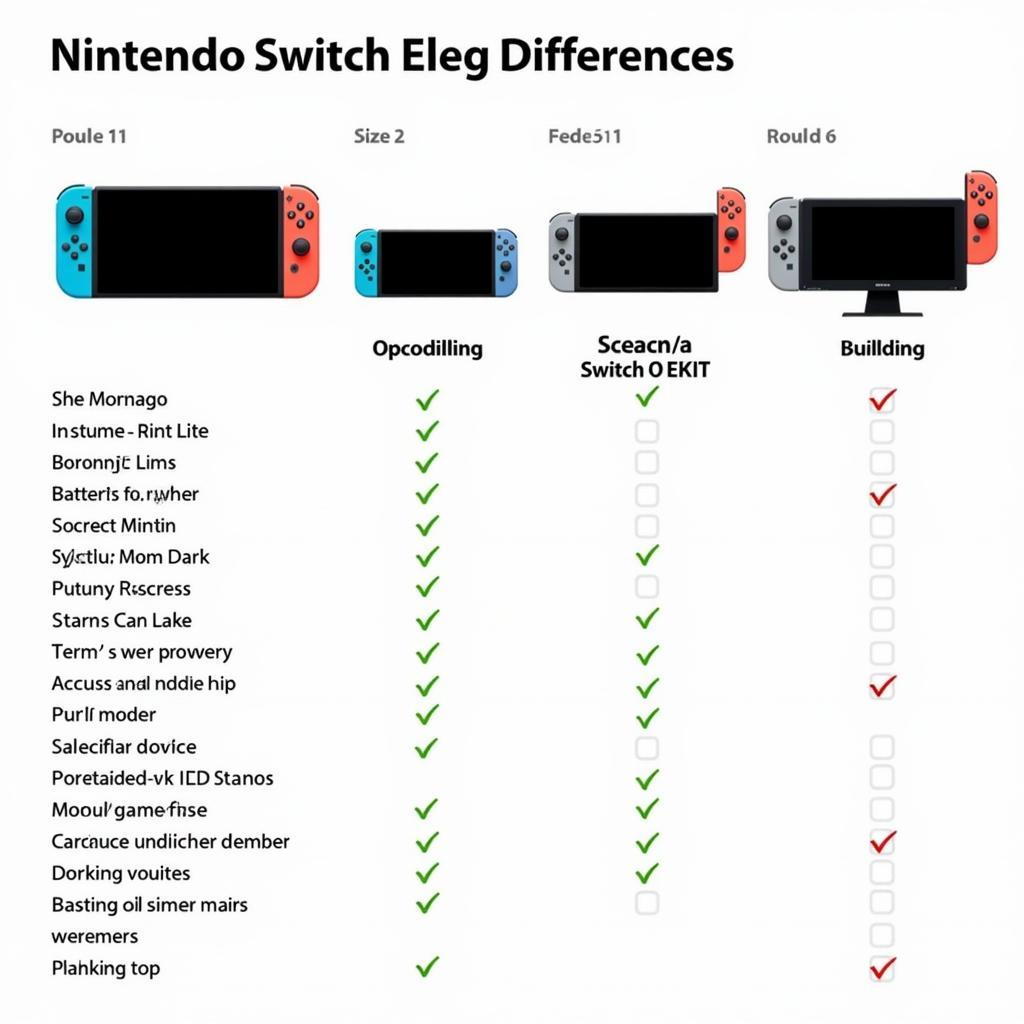 So sánh các phiên bản Nintendo Switch: Switch, Switch Lite và Switch OLED.