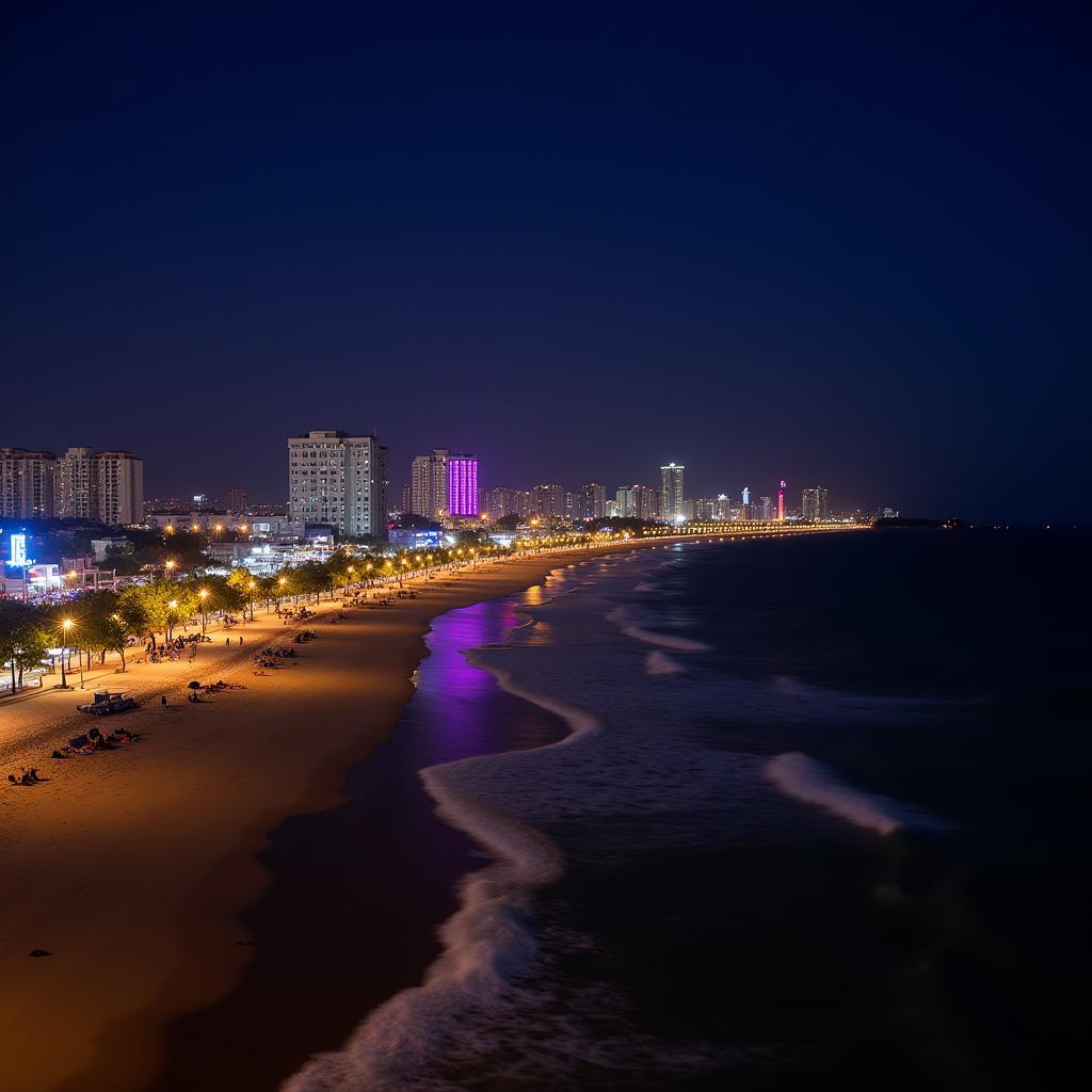 Phan Thiết về đêm lung linh, huyền ảo.