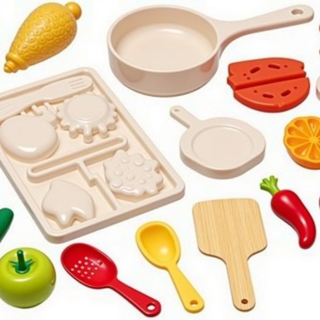 Phụ kiện đi kèm bộ đồ chơi nấu bếp kitchen set 008-58