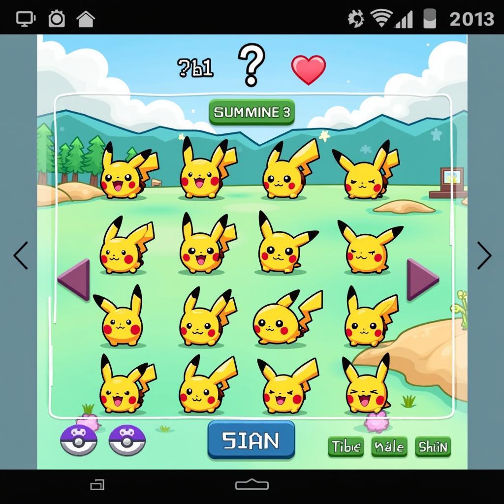 Pikachu online giao diện đơn giản