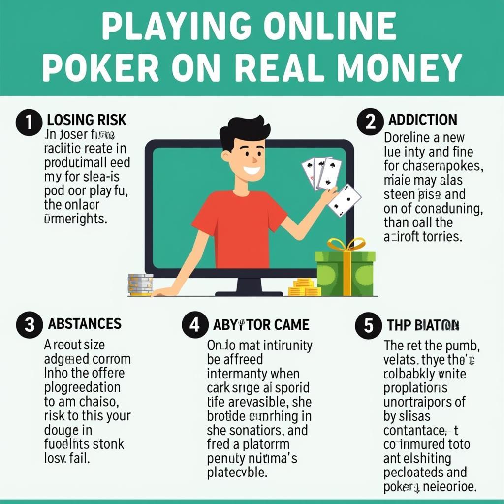 Rủi ro khi chơi poker online tiền thật