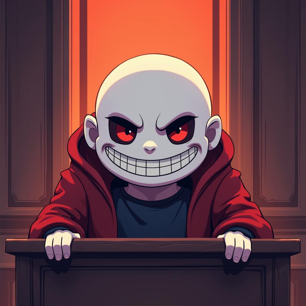 Sans Undertale với nụ cười bí ẩn