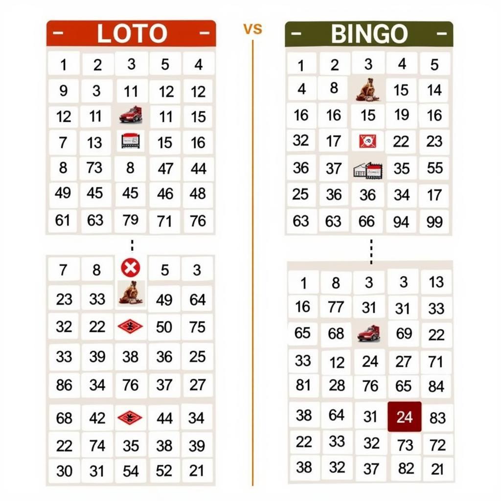 Sự khác biệt giữa loto và bingo