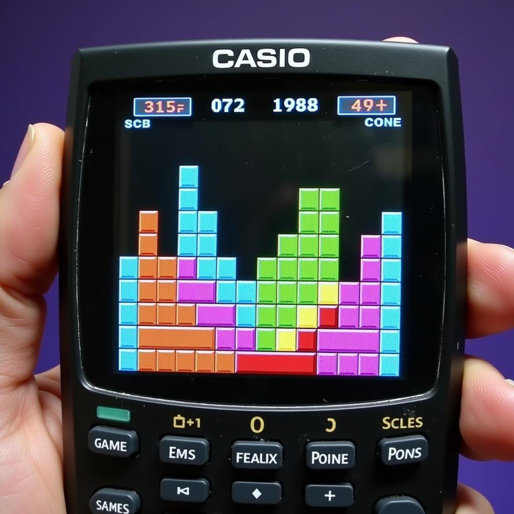 Chơi Tetris trên máy tính Casio