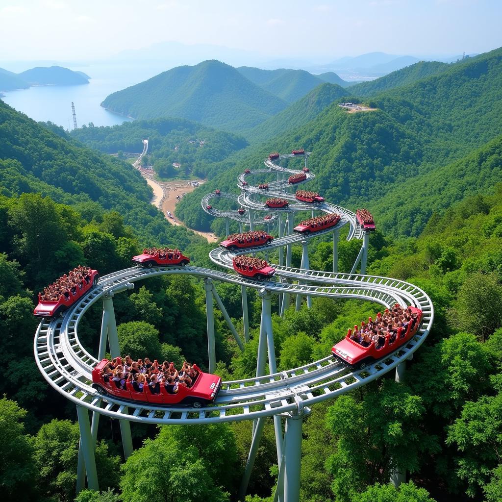 Trải nghiệm trò chơi Alpine Coaster mạo hiểm tại Vinpearl Nha Trang