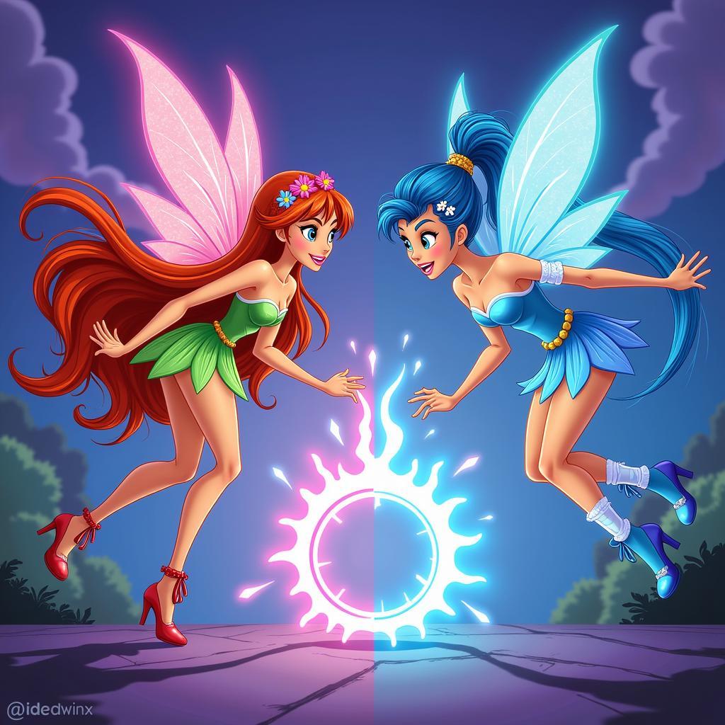 Các nàng tiên Winx đo sức mạnh trong trò chơi Winx chiến đấu