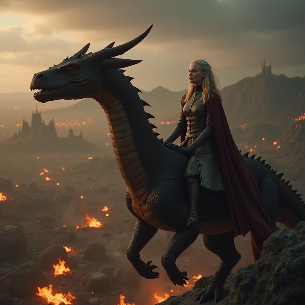 Daenerys Targaryen và rồng của cô trong Trò Chơi Vương Quyền 7