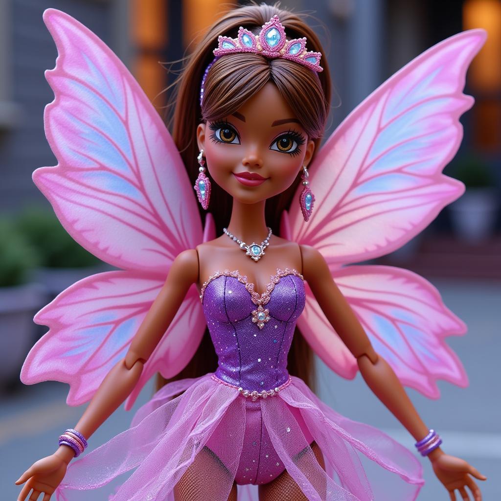 Bộ đồ chơi búp bê Winx Enchantix với trang phục lộng lẫy và đôi cánh biến hình.